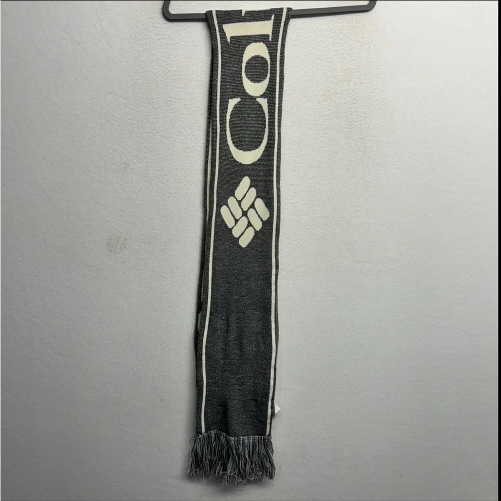 Columbia Knit Logo Tassel Scarf Gray‎ Unisex